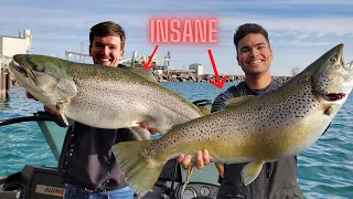 TWO 20lb browns in ONE day! - Spring Brown Trout - Lake Michigan