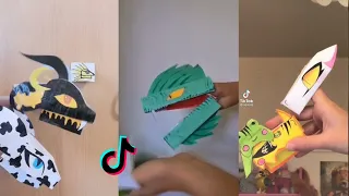 Dragon Puppet Crafts | Paper Dragon TikTok Compilation #89