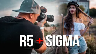 Canon EOS R5 Portrait Photography with Sigma Lenses - 35mm 1.4 and 50mm 1.4 - Behind the Scenes