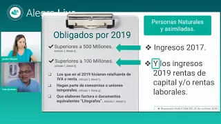 Alegra Live - Obligados a presentar Información Exógena 2019 - Colombia