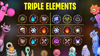 Triple Element Monsters - All Common/Rare/Epic | My Singing Monsters