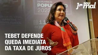 Simone Tebet defende queda imediata da taxa de juros em 0,5 ponto percentual