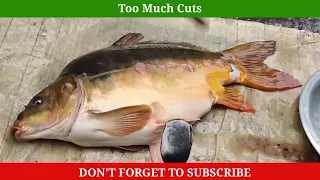 New Massive Mirror Carp Fish Cutting in Bangladesh || Expert Cutting Style || Mirror Carp Fish 23
