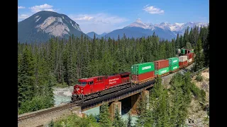CPKC Laggan, Mountain & Red Deer Subs July 2023 - RMR, CP, KCS, UP and KCSM Power