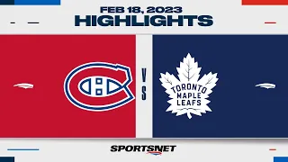 NHL Highlights | Canadiens vs. Maple Leafs - February 18, 2023