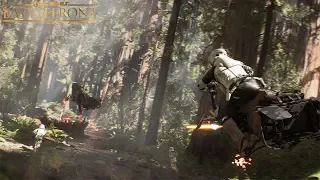 Star Wars  Battlefront (2015) Погоня на Эндоре 4K 60fps