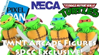 NECA Teenage Mutant Ninja Turtles Arcade Game SDCC Exclusive Figures Video Review