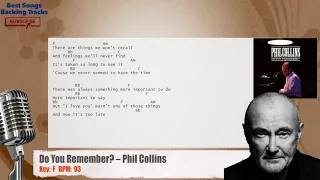 🎙 Do You Remember? – Phil Collins Vocal Backing Track with chords and lyrics