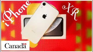 UNBOXING IPHONE XR | MAIN FEATURES WITH SUBTITLES | HANDS ON (WHITE) | CANADA TELUGU VLOGS