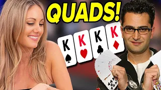 6 Times QUADS Hit on Poker Night | Insane Poker Hands