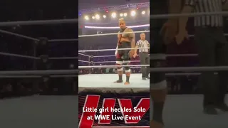 Little girl heckles #Solo at #WWE Live Event