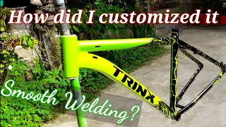 Paano Mag RePaint ng Bike Frame, HOW TO CUSTOMIZED A BIKE FRAME #repaint #restoration #asmr #mtb