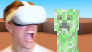 Spending 24 Hours in VR Minecraft PART 1