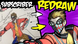 Redrawing Subscribers 'Genre Swapped' Characters (Cyberpunk Spider-man, Horror Batman etc.)