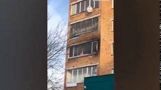 Пожар на ул. Омская в Красноярске