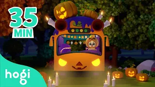 🎃👻🚍Wheels on the Halloween Bus | Halloween Sing Along & Learn Colors compilation | Pinkfong & Hogi