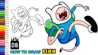 How to Draw Easy Adventure Time | Finn the Human | 4 kids