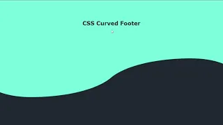 Pure CSS Curved Footer | How To Make A Curved Footer With HTML & CSS