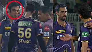 Gautam Gambhir got angry at Mitchell Starc even after the victory against RCB