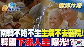 南韓不婚不生.生病不去醫院！韓國"下流人生"曝光！？｜金臨天下 20240506   @tvbsmoney