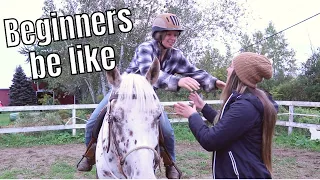 Types of BEGINNERS taking horse riding lessons 😂 | parody