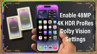 How to shoot 4K ProRes HDR and Dolby Vision Videos on iPhone 14 Pro / Pro MAX and enable 48MP RAW