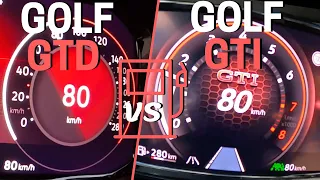 VW Golf 8 GTD vs Golf 8 GTI Clubsport ⛽ FUEL CONSUMPTION TEST