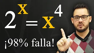 OLIMPIADA de Matemáticas | Aprende cómo resolver ESTA ECUACIÓN EXPONENCIAL 2^x = x^4