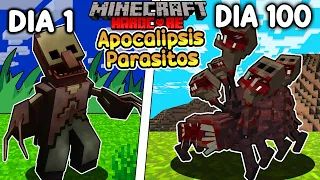 🐛Sobreviví 100 DÍAS en un APOCALIPSIS de PARASITOS en Minecraft HARDCORE!