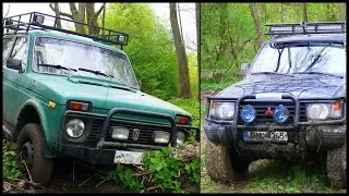 LADA NIVA 2121 vs MITSUBISHI PAJERO II