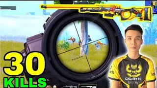 30 KILLS SOLO vs SQUAD - BEST KILLS with AWM | TACAZ PUBG MOBILE