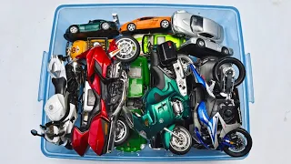 Various Diecast Model Cars & Bikes in a Box, Suzuki, Honda, BMW, Ferrari, Mazda, Volkswagen 260