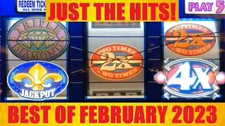 WINS GALORE! One of my best months ever! JACKPOTS! HANDPAYS! BEST SLOT WINS OF FEBRUARY 2023! Slots!