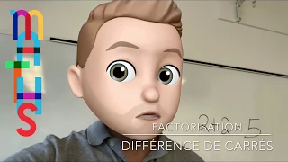 Maths SN4  TS4 - Factorisation 4/7  ( Différence de carrés ) théorie et exemples interactifs