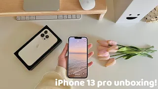 iPhone 13 pro unboxing & cute accessories 🤎  | iPhone comparison ⭐︎