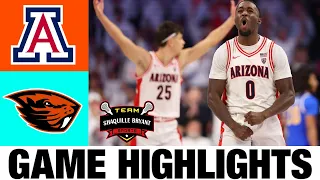 #9 Arizona vs Oregon State Highlights | NCAA Men's Basketball | 2024 College Basketball