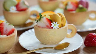 Is it a cup? Cookies? : Fruits Mini Tart Recipe : Vanilla Cookie Cup Recipe : Cup Measuring