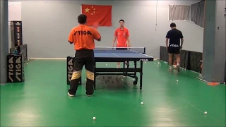 Liu Guoliang teaching Ma Long how to loop