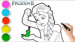 Frozen Drawing || How to draw Princess Elsa step by step