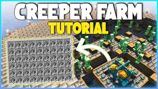 Minecraft EASY Creeper Farm Tutorial! 1.20+ (1700+ Gunpowder P/H) (No Cats & No Redstone)