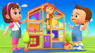 #DIY Wooden Doll House for Kids | 3D Animated Cartoon Kids Educational Little Babies Fun Play Videos
