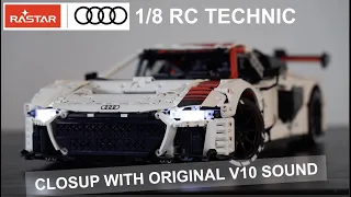 LEGO-compatible RASTAR Audi R8 LMS GT3 - ORIGINAL V10 SOUND