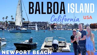 Balboa Island 🌴 Newport Beach California 😎 Walking Path - Ferry Ride - Frozen Bananas