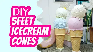 How To Make 5 feet Ice Cream Cone | DIY CRAFT [PART 1]