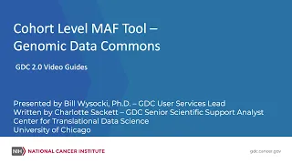 Introduction to the GDC Cohort Level MAF Tool