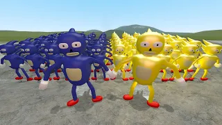 WHAT IF I BECOME SONIC 3D SANIC CLONES MEMES IN GARRY'S MOD!