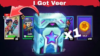 I got veer in first iconic crate || how to get veer in iconic crate|| battle stars new update