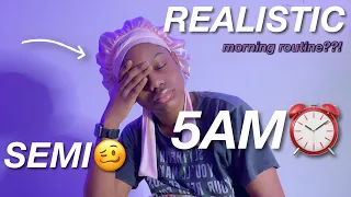 my SEMI realistic 5AM *high school morning routine*