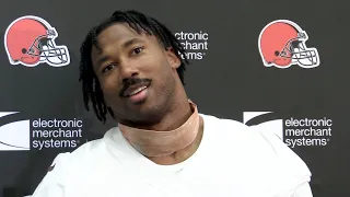 Myles Garrett talks Steelers, Big Ben, sacks and drug tests