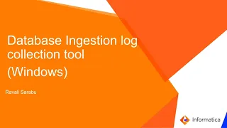 Database Ingestion Log Collection Tool in Windows